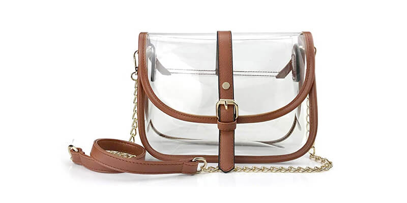 Enjoy these transparent handbags on a bright sunny day