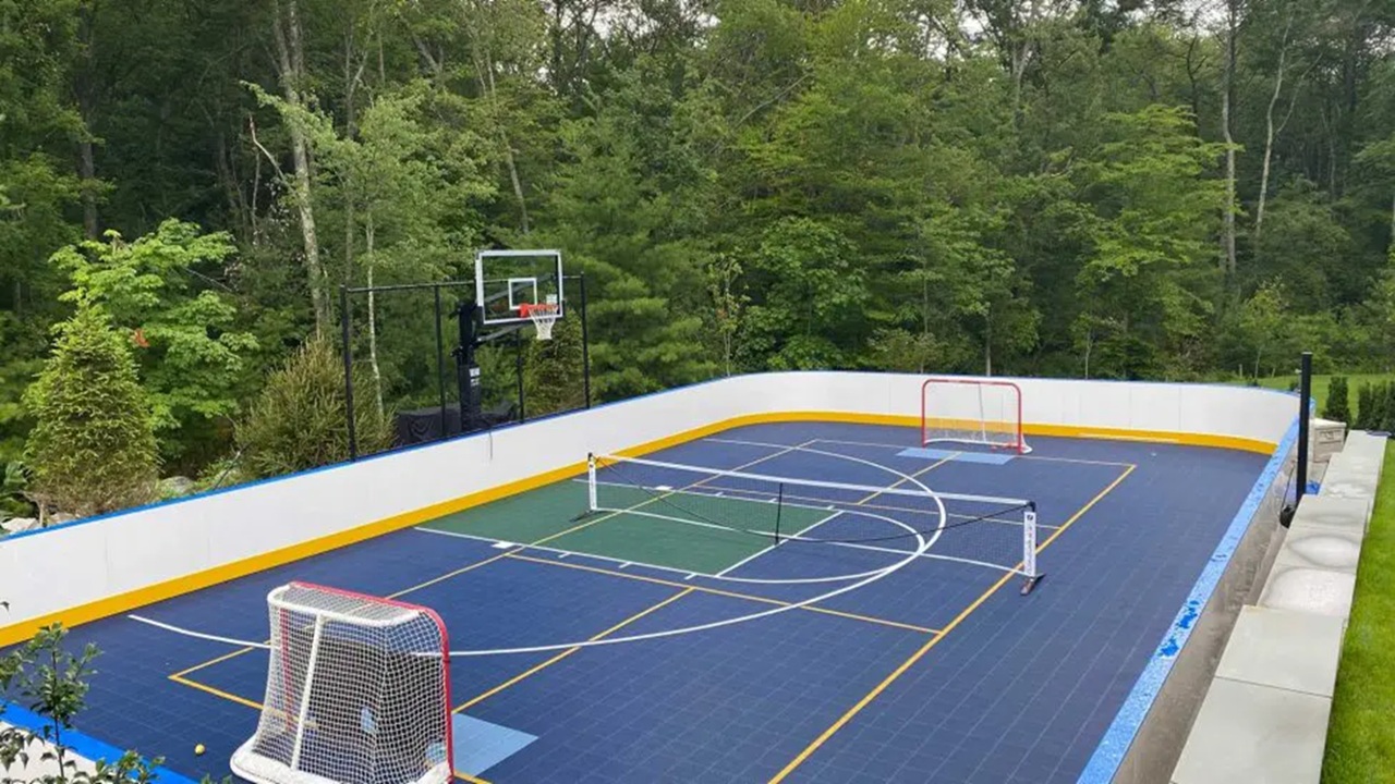 ZSFloor Tech Outdoor Sports Court Tiles: Ideal for Schools and Parks